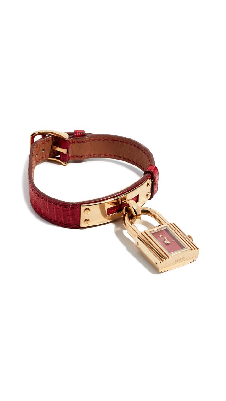 What Goes Around Comes Around Hermes Lizard Kelly Watch