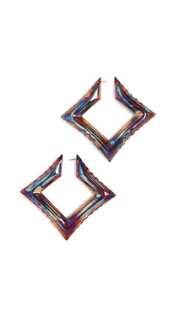 Area Inflated Square Earrings