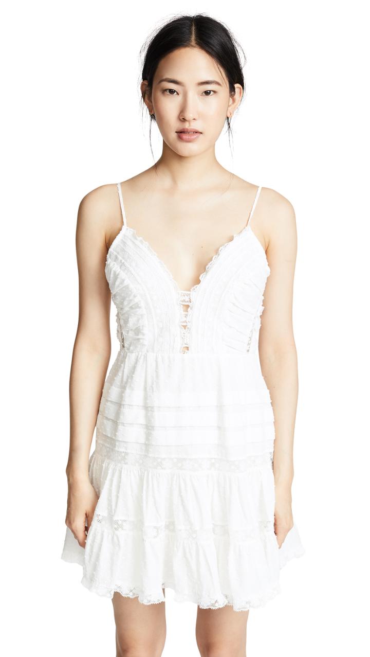 Zimmermann Iris Lace Trim Short Dress