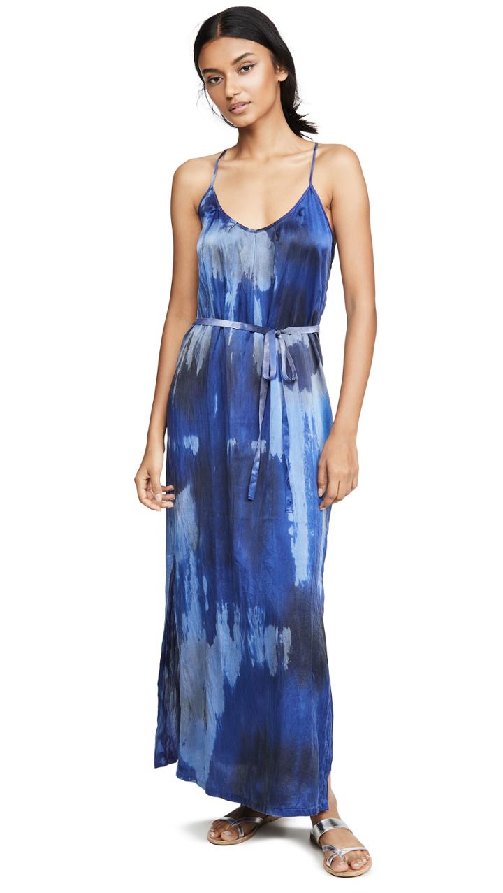 Raquel Allegra Pintuck Slip Dress