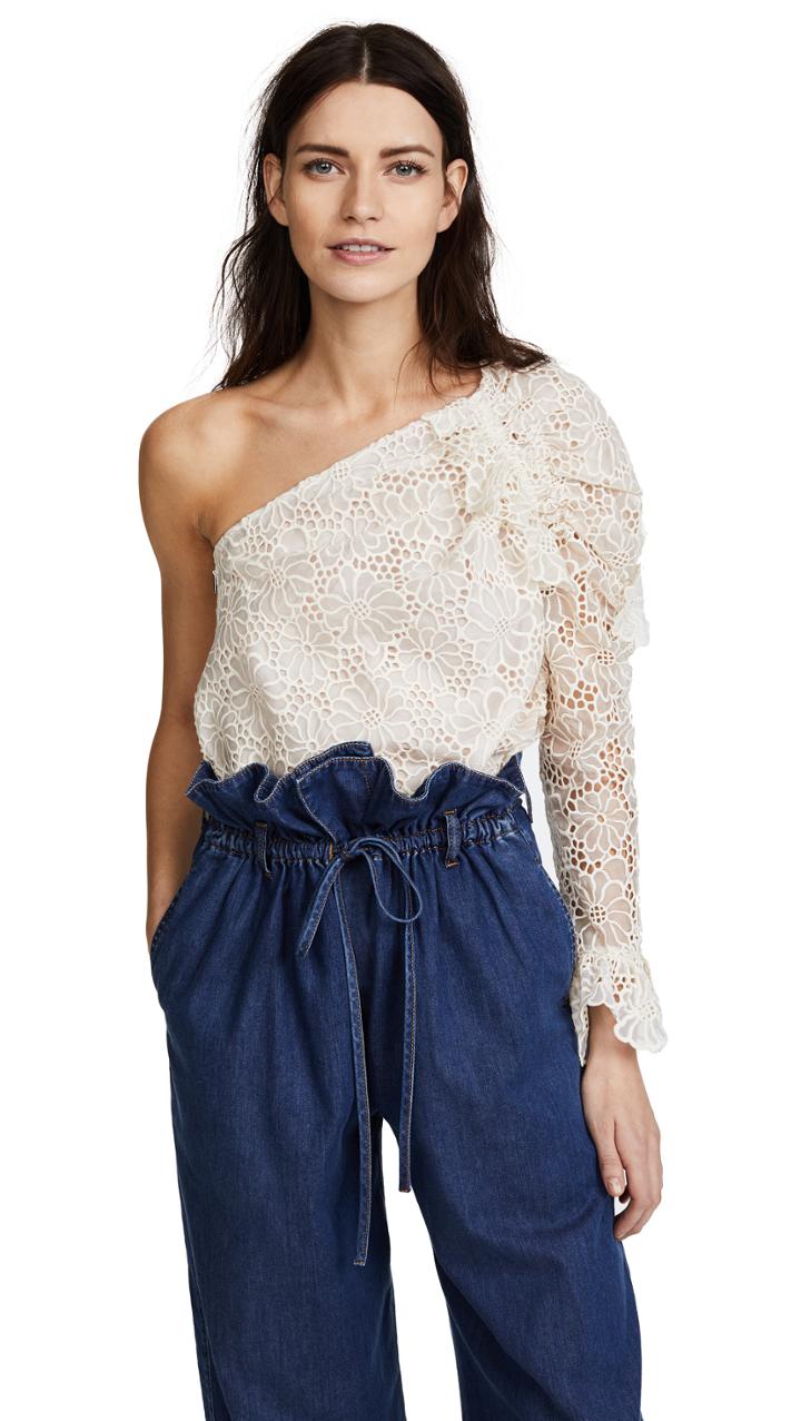 Rebecca Taylor Malorie One Shoulder Top