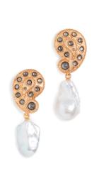 Oscar De La Renta Taj Drop Pearl Earrings