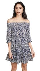 Cupcakes And Cashmere Elroy Paisley Off Shoulder Dress