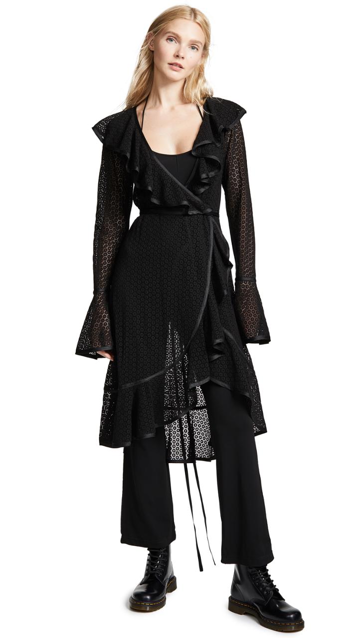 Marc Jacobs Ruffle Dress With Jumpsuit Lining