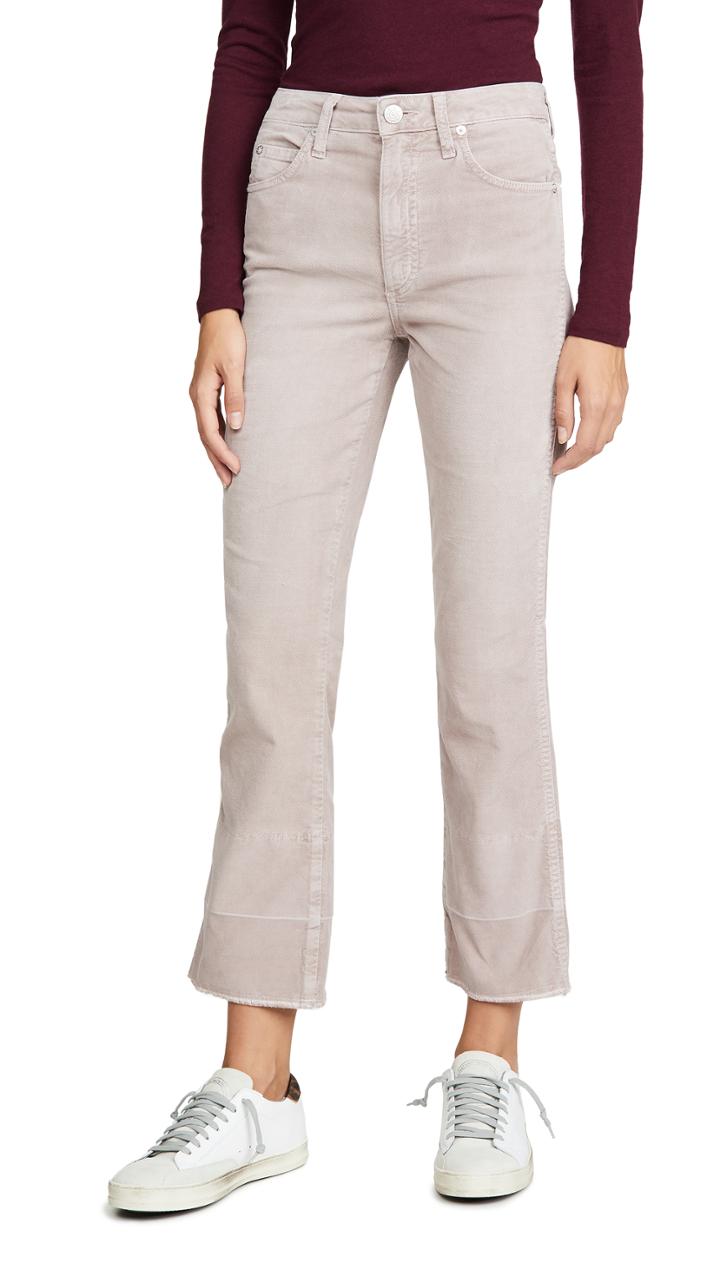 Amo Bella Velveteen High Rise Slight Boot Cut Jeans