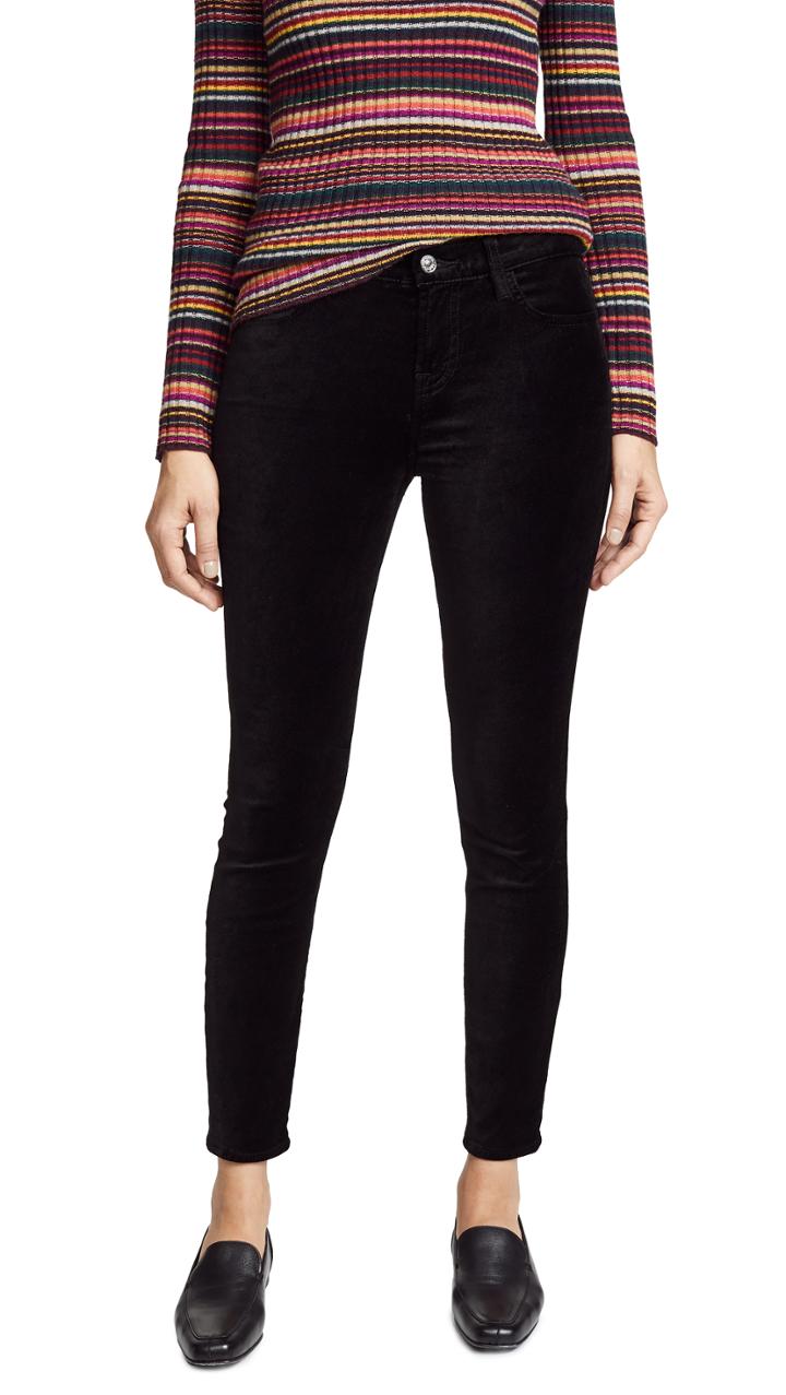 7 For All Mankind The Ankle Velvet Skinny Pants