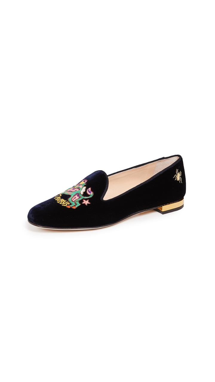 Charlotte Olympia Taurus Embroidered Flats