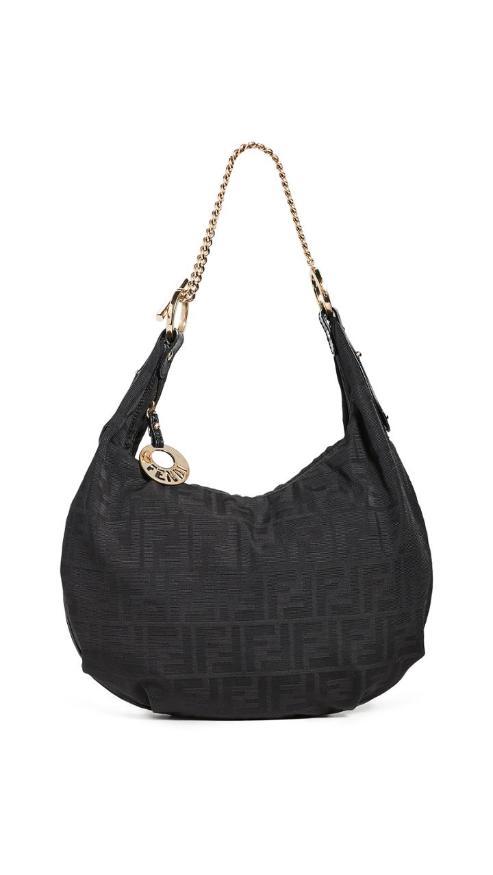 What Goes Around Comes Around Fendi Black Zucca Hobo