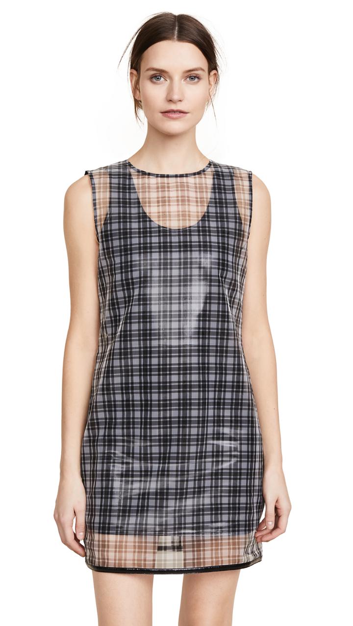 Helmut Lang Plaid Shell Dress