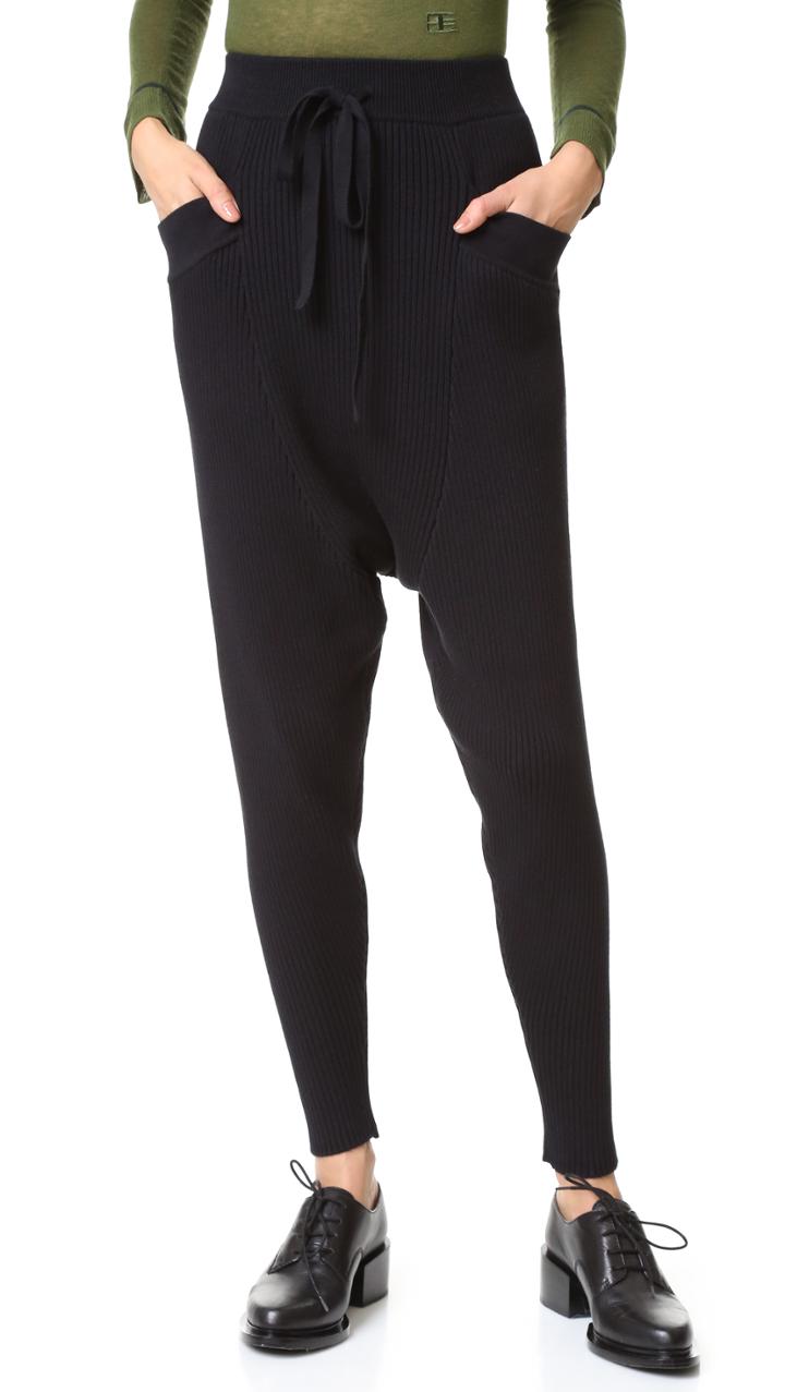 Baja East Rib Drop Crotch Pants