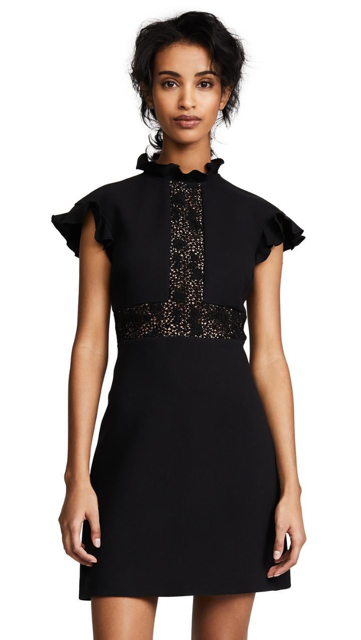 Giambattista Valli Mock Neck Lace Dress