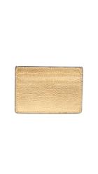 Smythson Metallic Leather Flat Card Holder