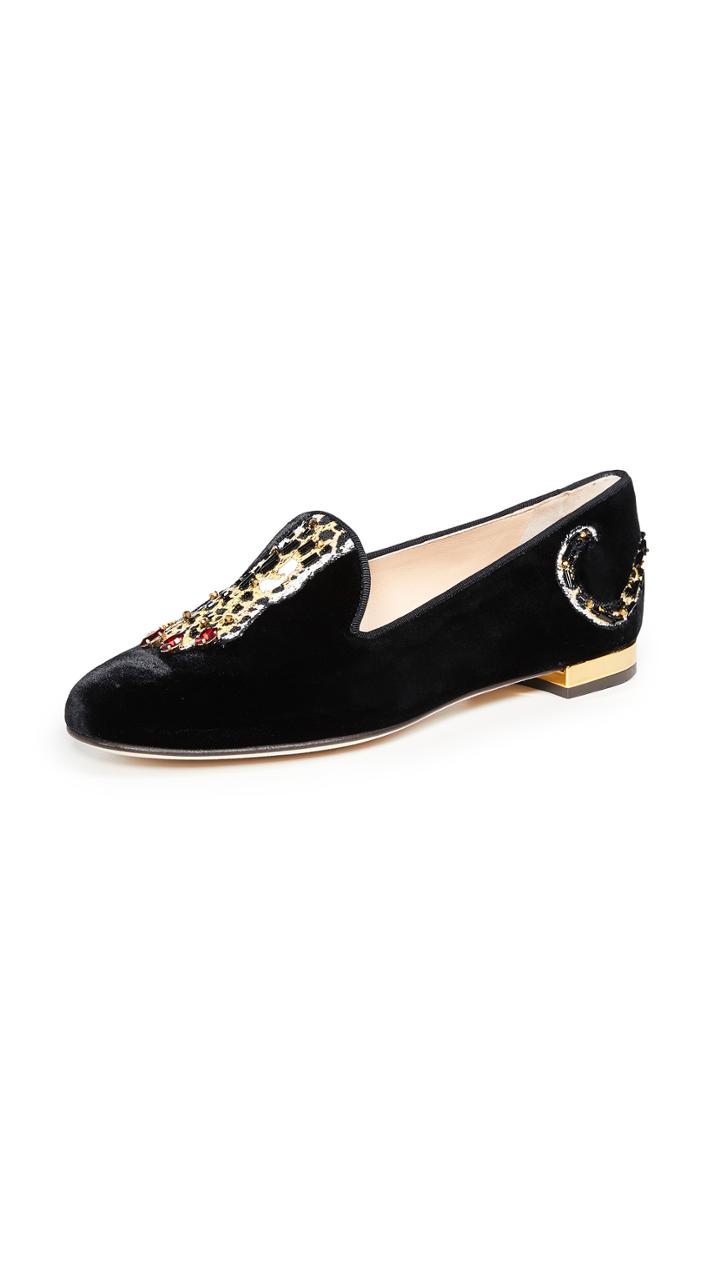 Charlotte Olympia Tiger Paw Loafers