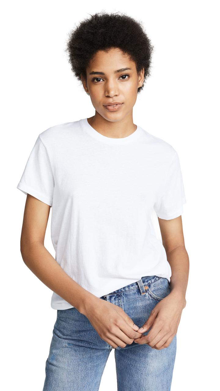 Re Done Modern Cotton Girlfriend Tee