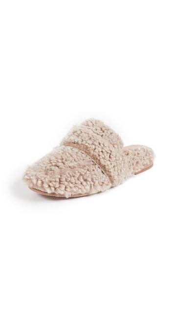 Free People Faux Shearling At Ease Mules
