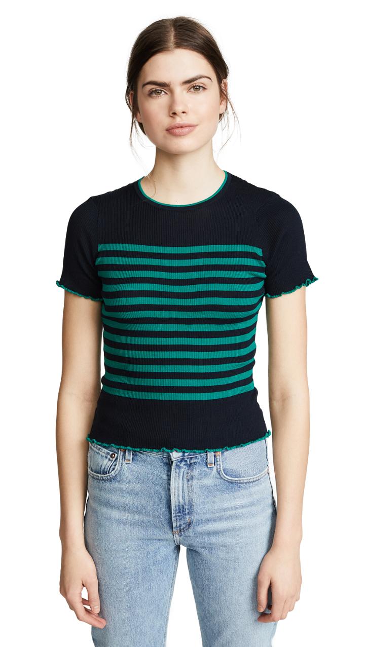 Autumn Cashmere Rib Brenton Stripe Tee