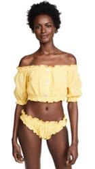 She Made Me Kali Off The Shoulder Sunsuit Top