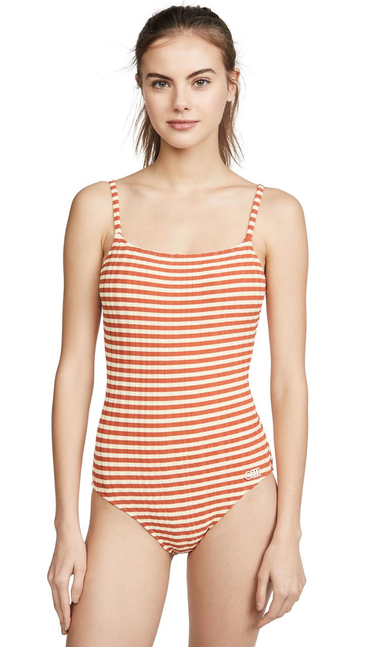 Solid Striped Madeline One Piece