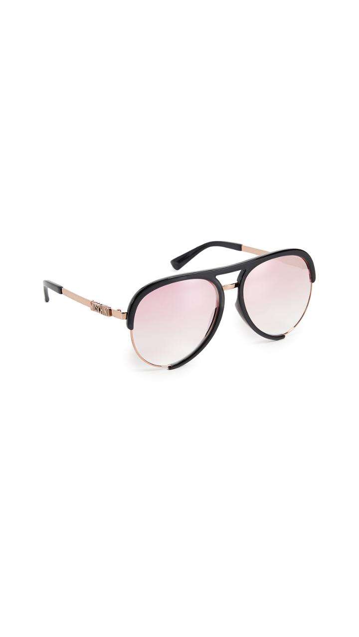 Moschino Acetate Aviator Sunglasses