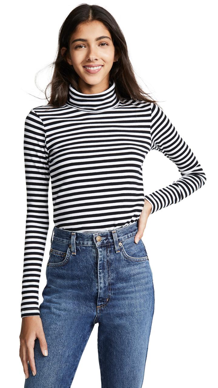 Stateside Ribbed Crop Turtleneck