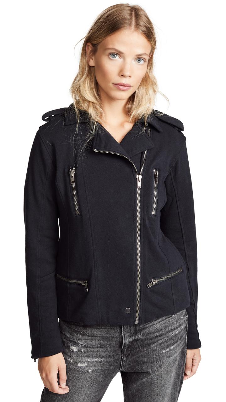 Chaser Cotton Fleece Moto Jacket