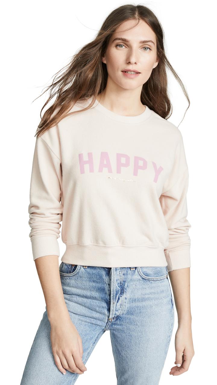 Spiritual Gangster Happy Malibu Crew Neck Sweatshirt