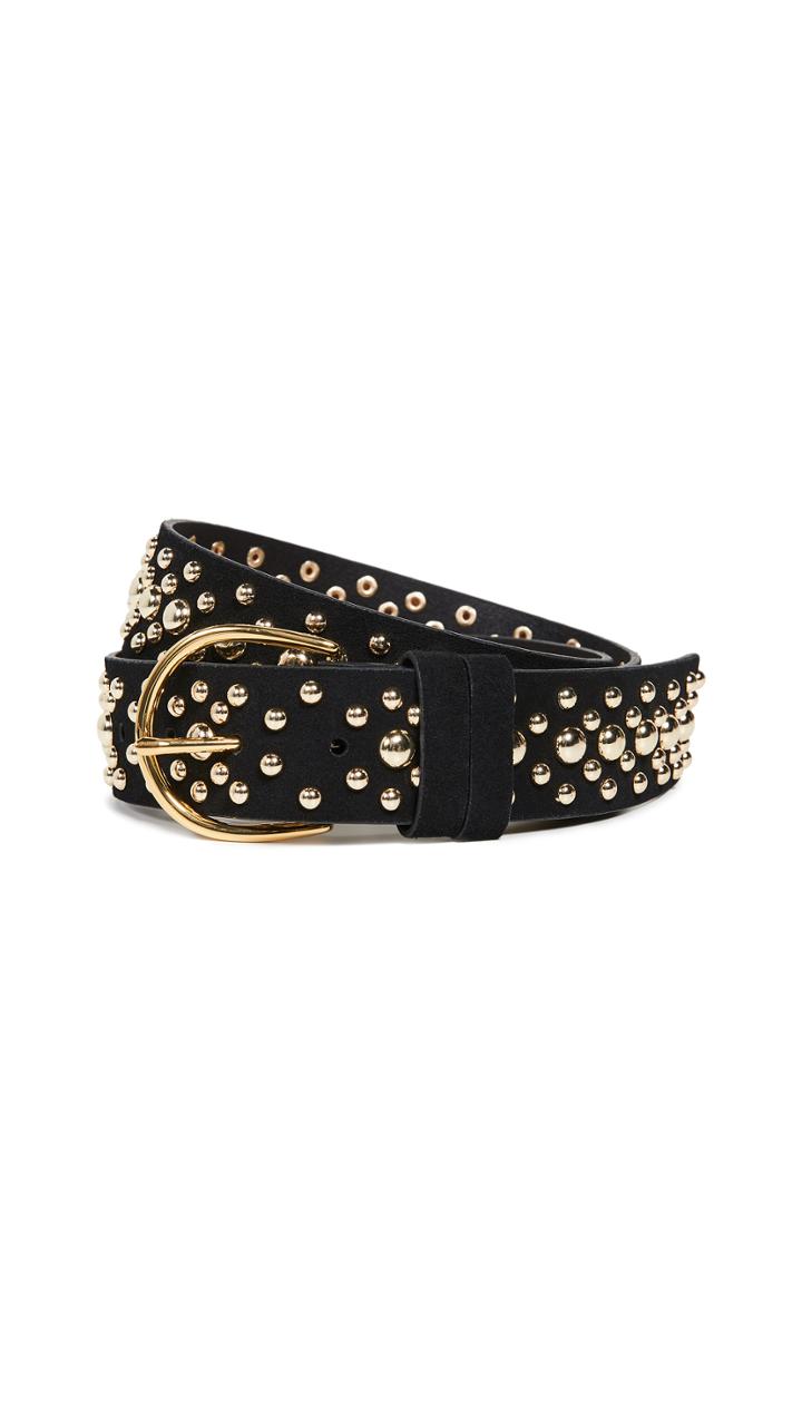 Frame Thin Studded Belt