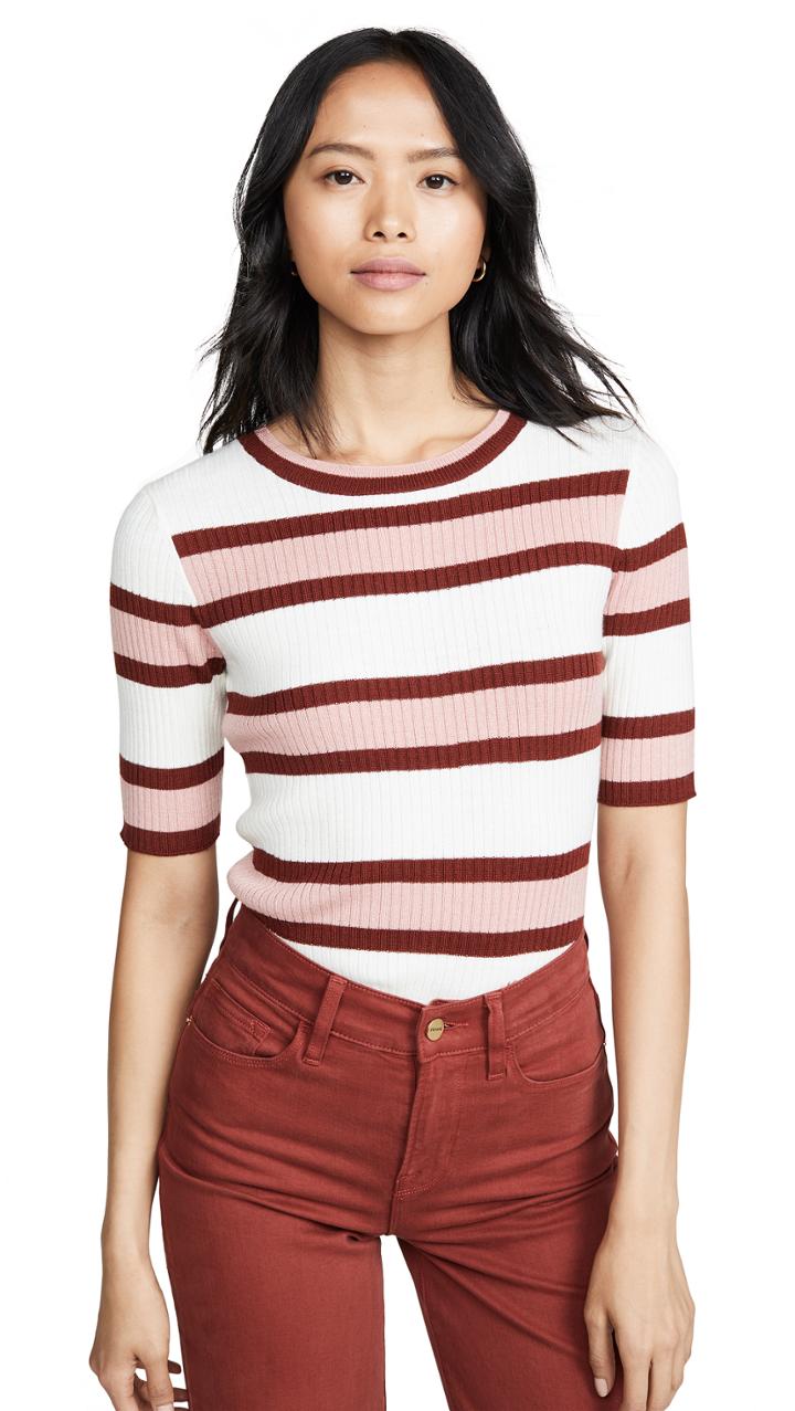 Frame Panel Stripe Short Sleeve