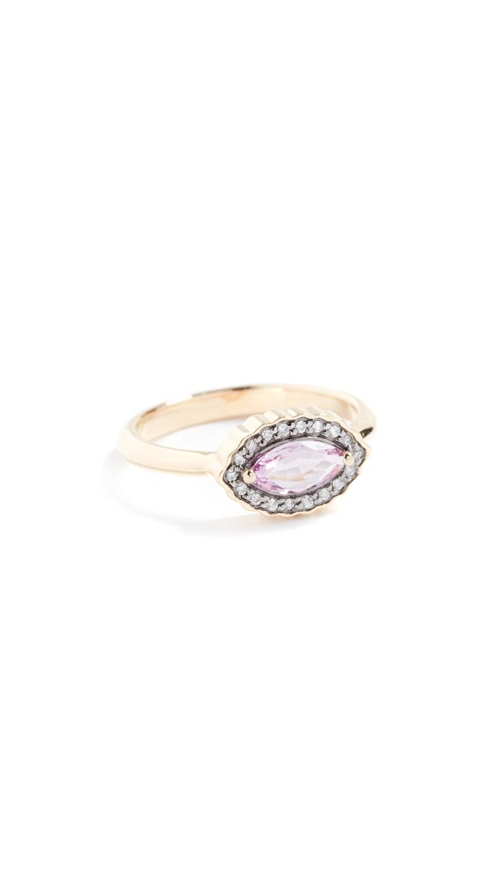 Sorellina 18k Marquise Diamond Sapphire Ring