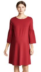 Ingrid Isabel Ponte Bell Sleeve Maternity Dress
