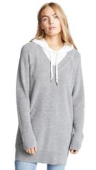 T By Alexander Wang Sweater Tunic With Inner Hoodie