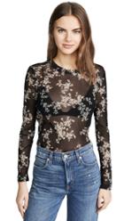 Norma Kamali Long Sleeve Crop Top