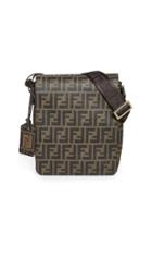 What Goes Around Comes Around Fendi Brown Coated Canvas Messenger Bag