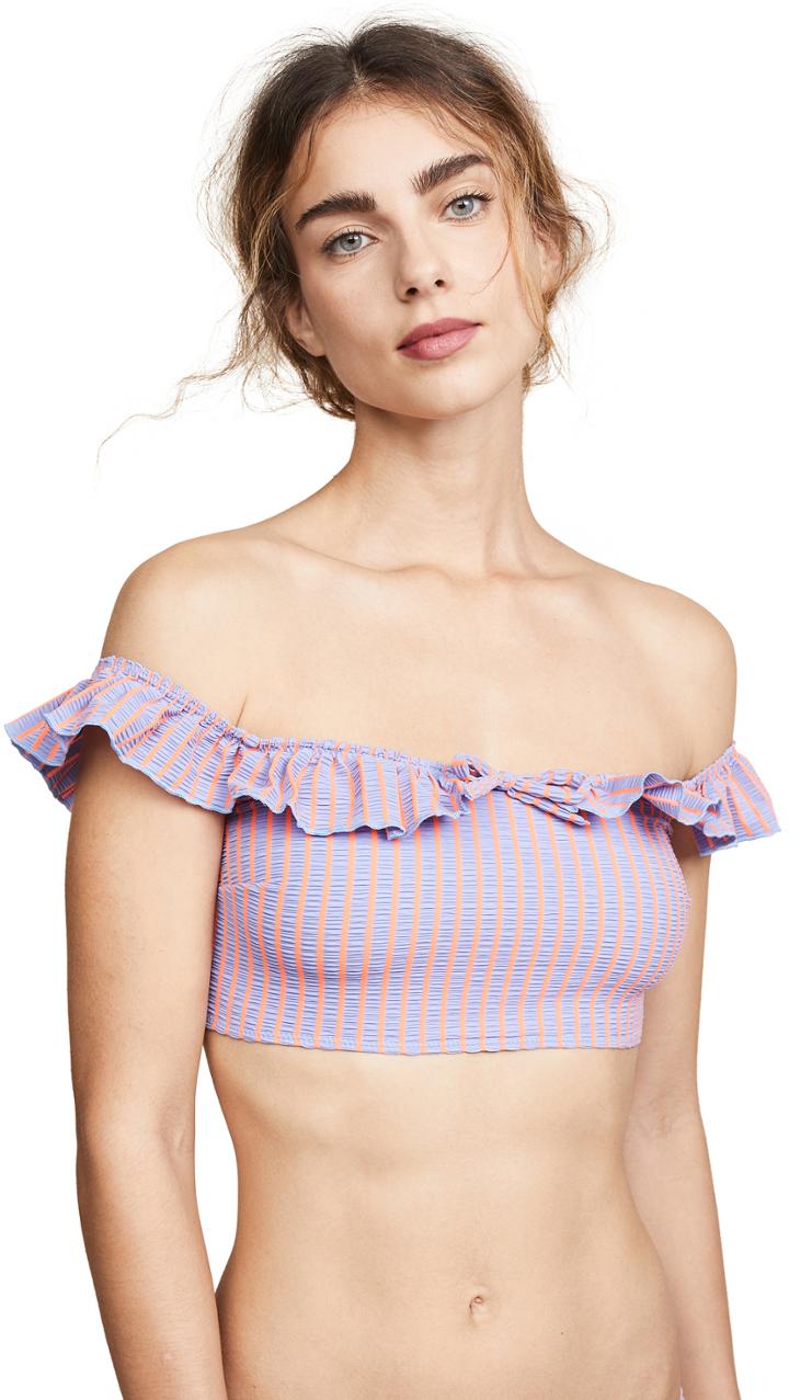 Solid Striped The Paloma Bikini Top