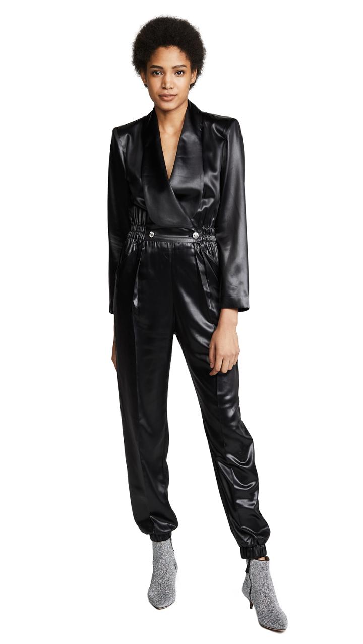 Philosophy Di Lorenzo Serafini Blazer Satin Jumpsuit