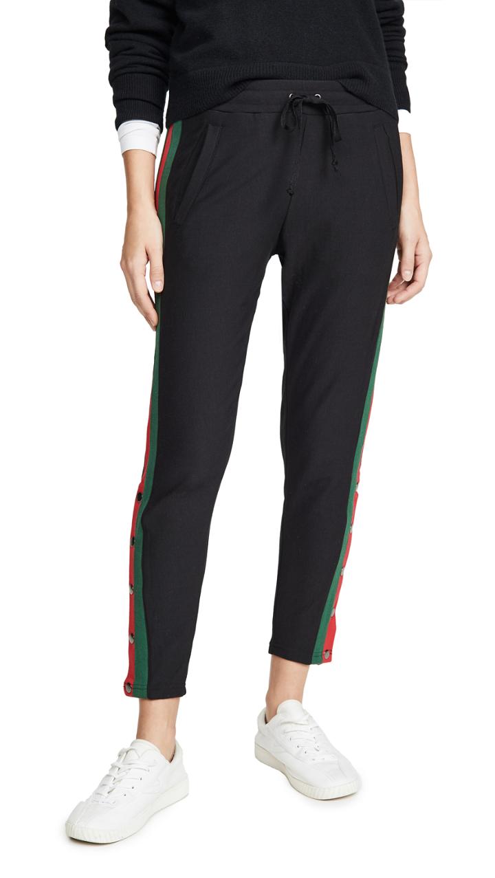 Plush Fleece Lined Tuxedo Track Pants