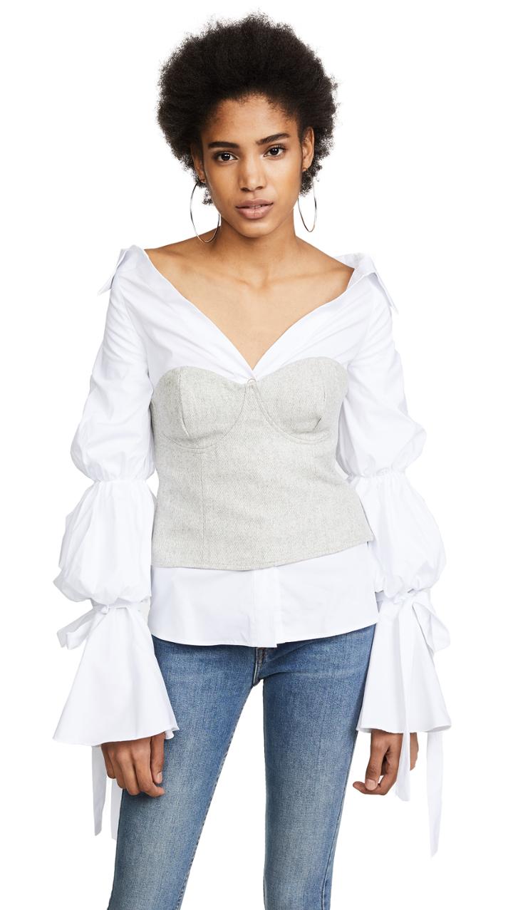 Line Dot Bon Bustier Top