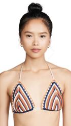 Solid Striped The Woodstock Bikini Top