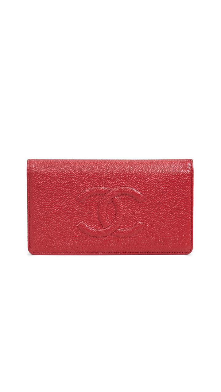 What Goes Around Comes Around Chanel Caviar Long Wallet