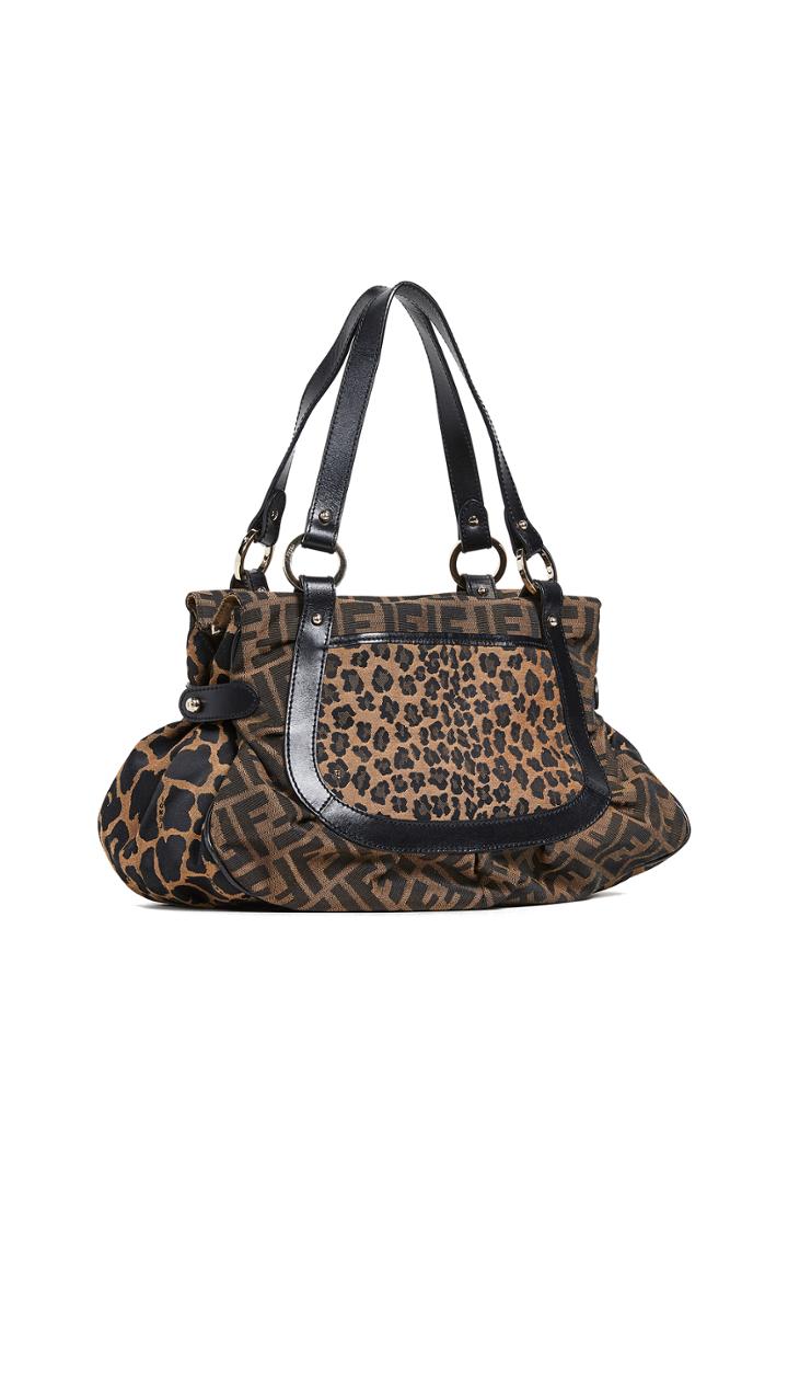 What Goes Around Comes Around Fendi Leopard Zucca Shoulder Bag