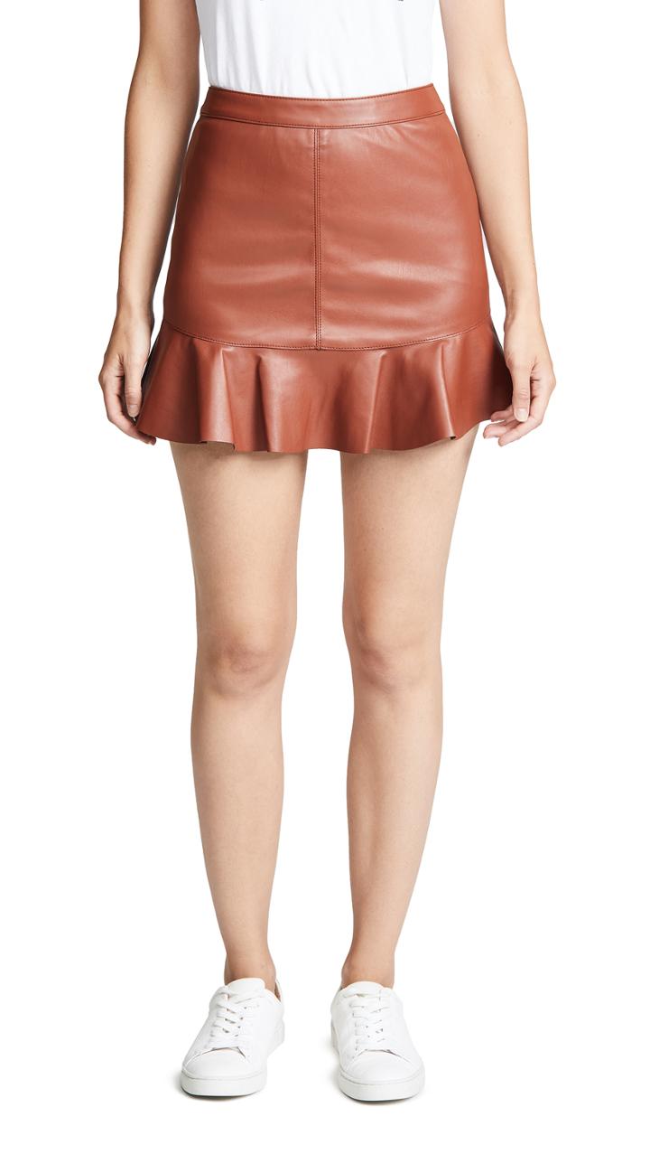 Bb Dakota Veni Vidi Vici Vegan Leather Miniskirt