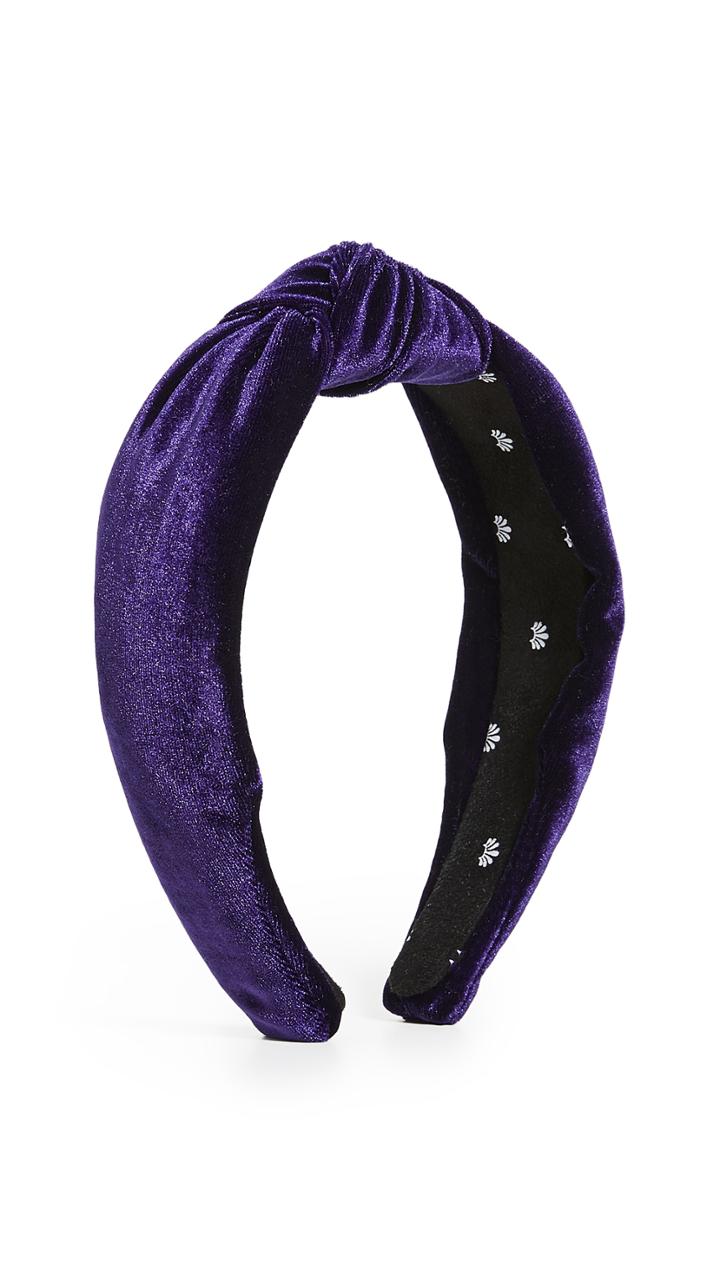 Lele Sadoughi Velvet Knotted Headband