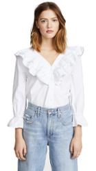 J O A Ruffle Detail Top