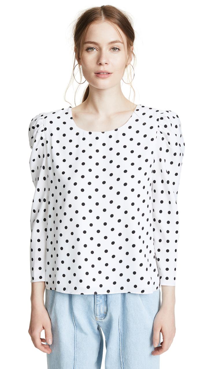 Valencia Vine Polka Dot Blouse