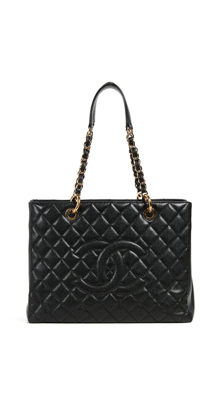 What Goes Around Comes Around Chanel Black Caviar Tote