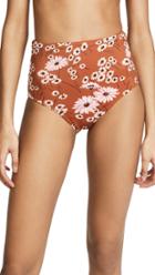 Madewell Second Wave Retro High Waisted Bikini Bottoms In Hillside Daisies