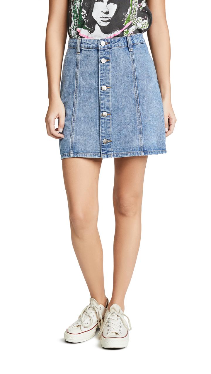 Minkpink Button Front Skirt