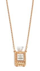 What Goes Around Comes Around Chanel Gold Perfume Necklace
