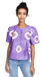 Sea Tie Dye Puff Sleeve Top