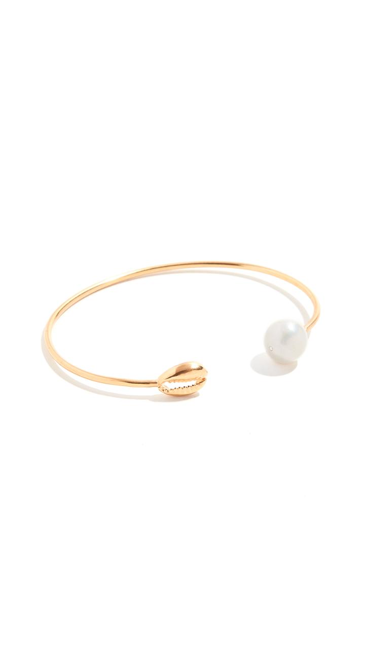 Chan Luu Bangle Bracelet With Pearl And Shell